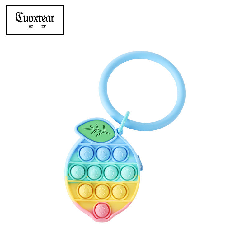 Wholesale Press Cute Zipper Decompression Tool Mini Silica gel Keychains